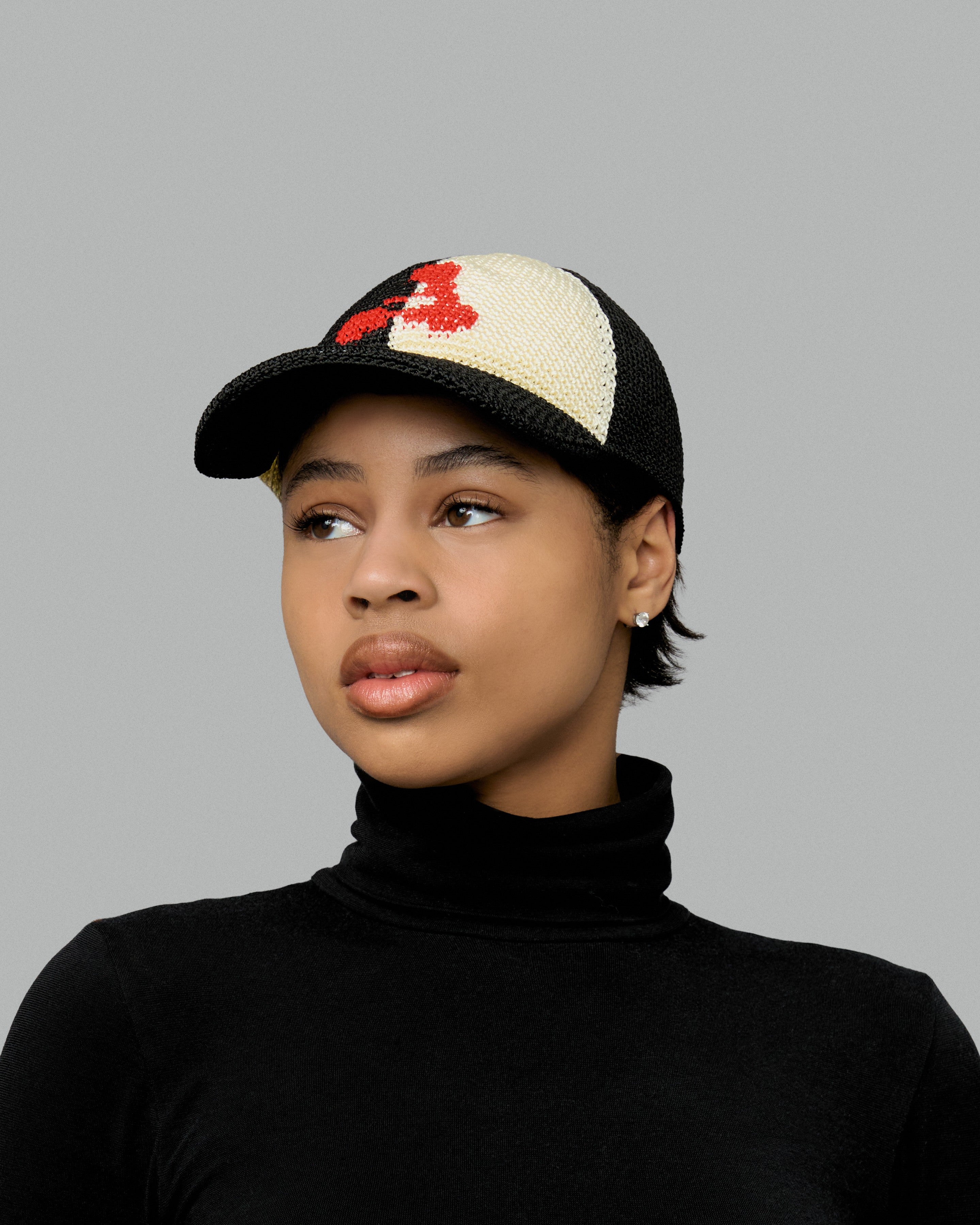 Crochet Hat - Black | Off White