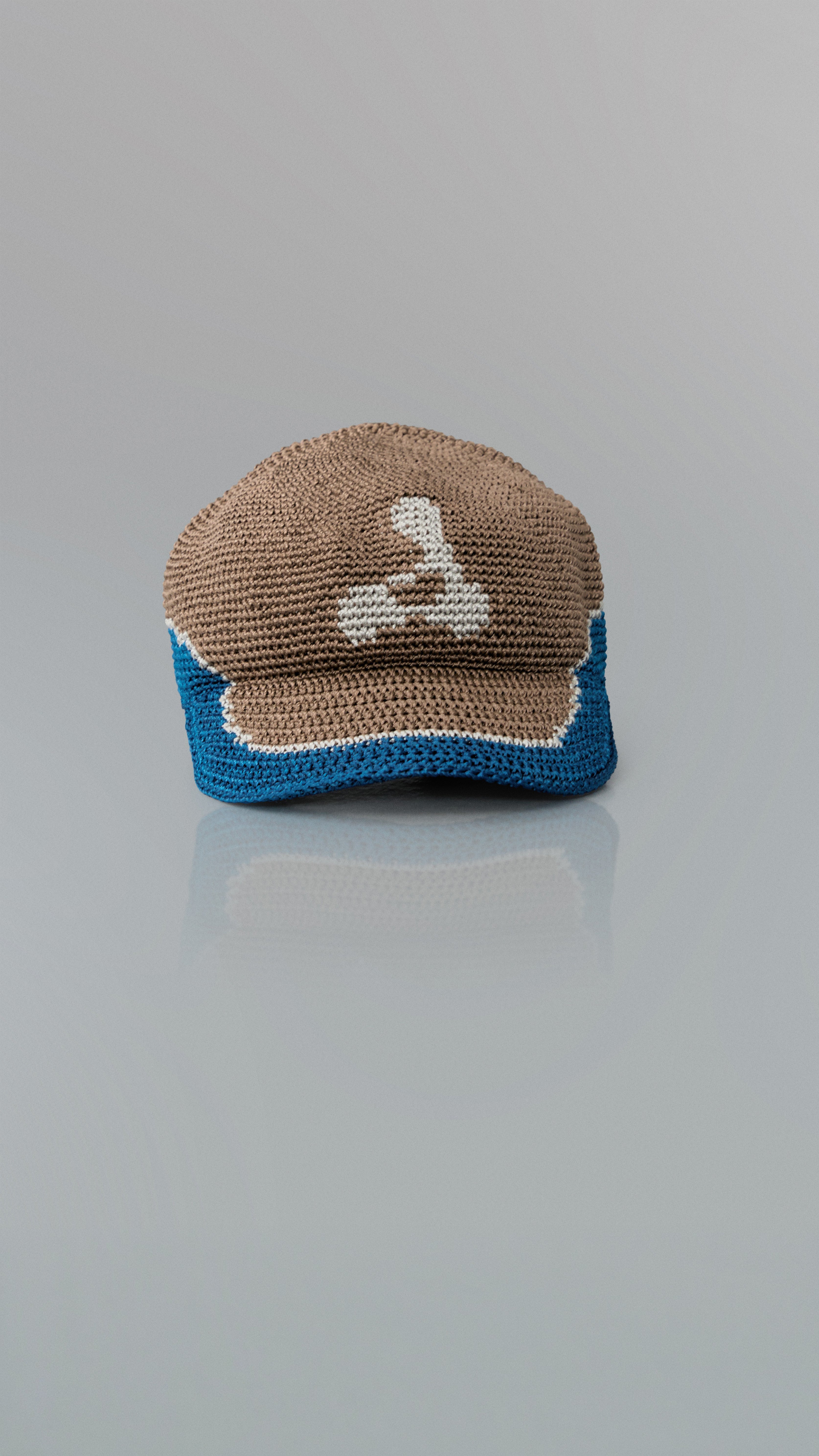 Crochet Hat - Blue | Brown